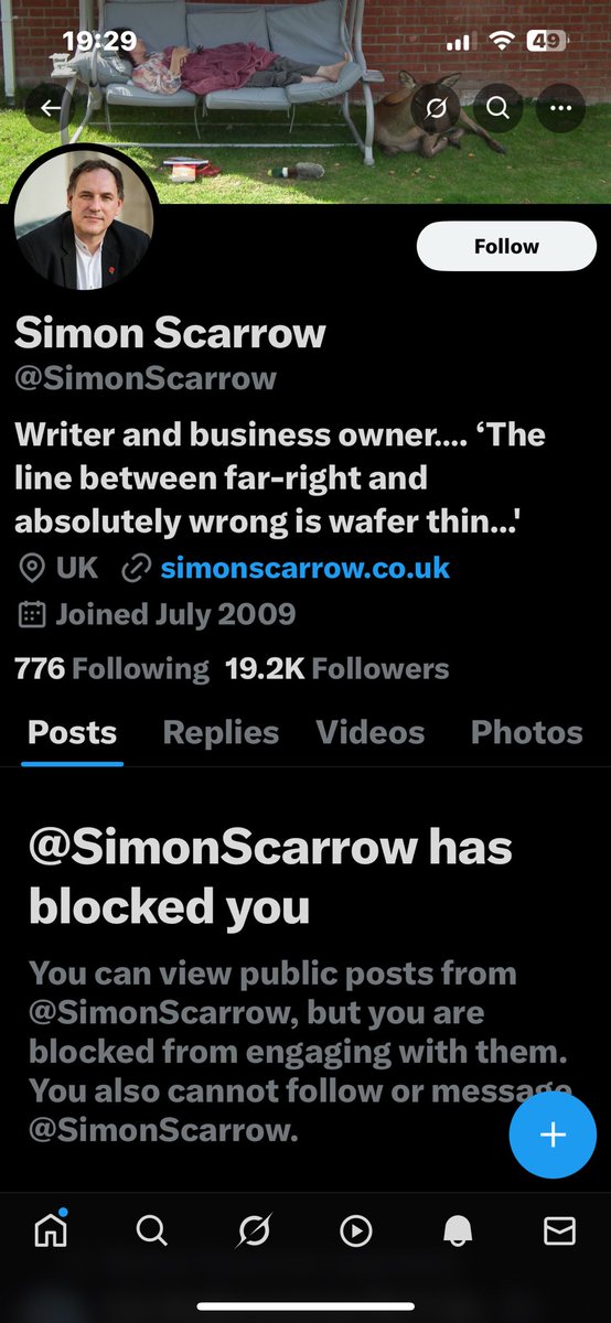 So I sent this “writer and business owner” a well worded reply to one of his leftie posts. It would seem that he didn’t like my factual reasoning. He lied in his response then did this….usual response I suppose 🤷🏼‍♂️