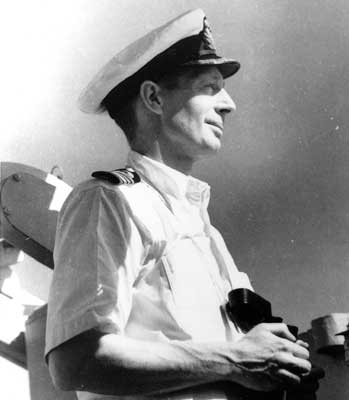 VoicesofWW2's tweet image. Royal Australian Navy Captain John Collins aboard HMAS Sydney, Mediterranean Sea, 22 July 1940