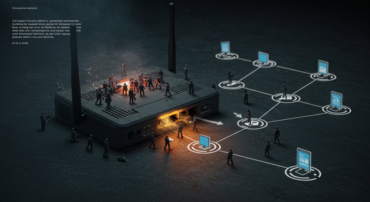 secneedle's tweet photo. Old router firmware is a goldmine for attackers. Even without internet access, vulnerable Wi-Fi firmware can be exploited. Once access is gained, they move silently across your devices. Your router isn’t really just a gateway, it’s the perfect entry point if left outdated. https://t.co/rRII7OPZjA