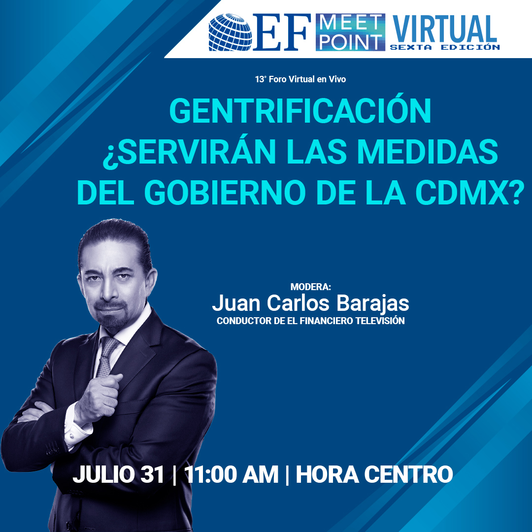 ElFinanciero_Mx's tweet image. 🔵 Gentrificación en CDMX: ¿Funcionarán las nuevas medidas del gobierno? 🏘️💬 Conéctate al #EFMeetPointVirtual y conoce los impactos en vivienda, economía y comunidad.
🎙️ Modera: @JC_Barajas
📅 31 de julio | 🕚 11AM
📝 Regístrate aquí ➡️ bit.ly/3SsMzsA