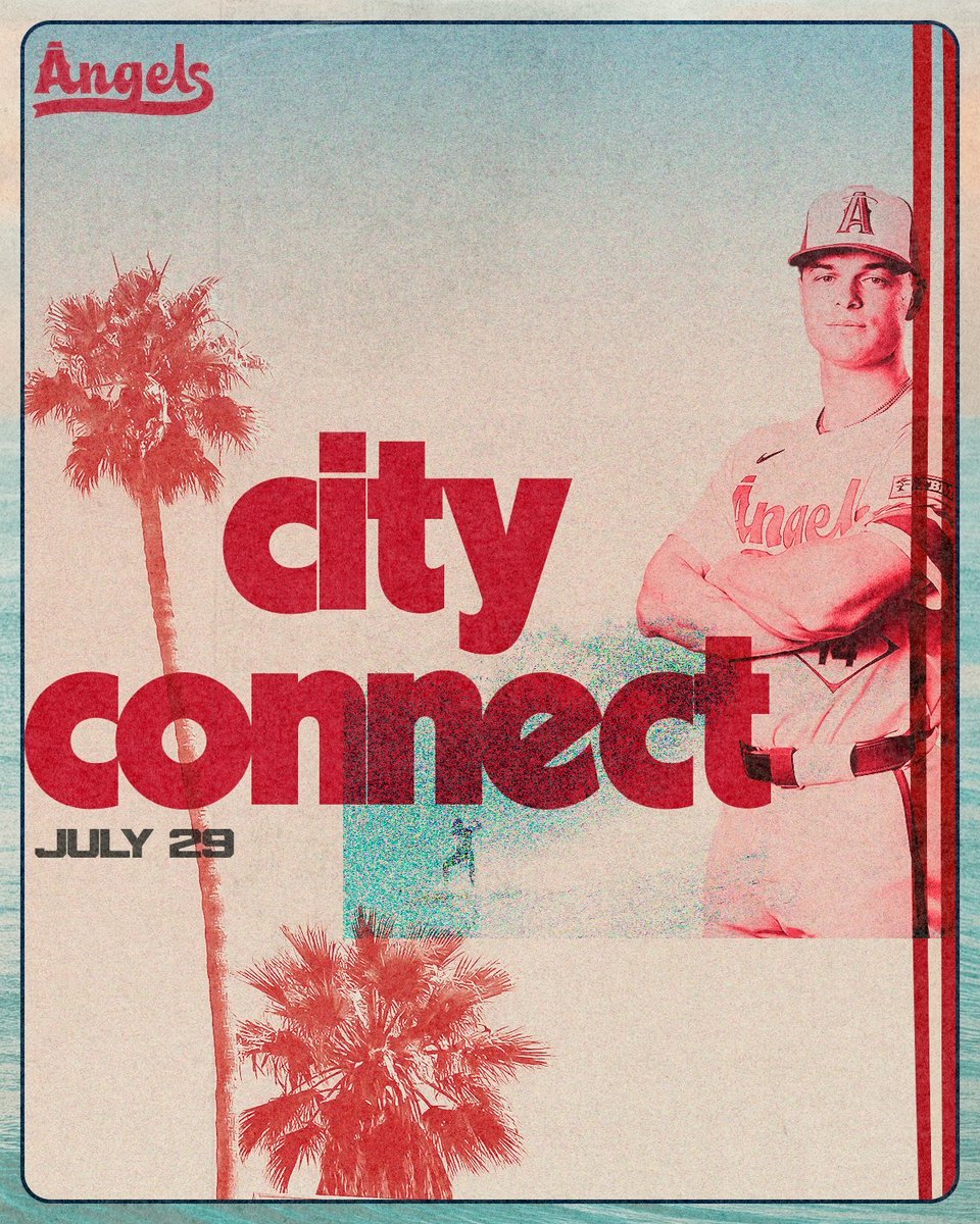Angels's tweet image. We're one week away from our next City Connect game! 🌴
Get your tickets for July 29th, as we take on the Rangers, at angels.com/cityconnect.