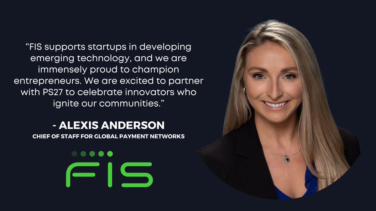 We are excited to announce <a href="/FISGlobal/">FIS</a> as a major sponsor of the PS27 Entrepreneurship Awards on January 22, 2026, at the St. John Event Center. Get tickets at PS27Foundation.org #THINKBIGstartsmall