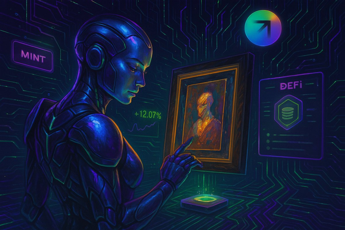 osamayasin8300's tweet photo. Say hello to AI Art Agents at @ULTILAND 🤖🎨
They don’t just make art — they:
- 🧠 Create & evolve artworks
- 📊 Trade IP as on-chain assets
- ⚙️ Interact with DeFi modules
Art meets automation.
#AI #DeArt #Web3 #NFT https://t.co/VuOmx8iyYC