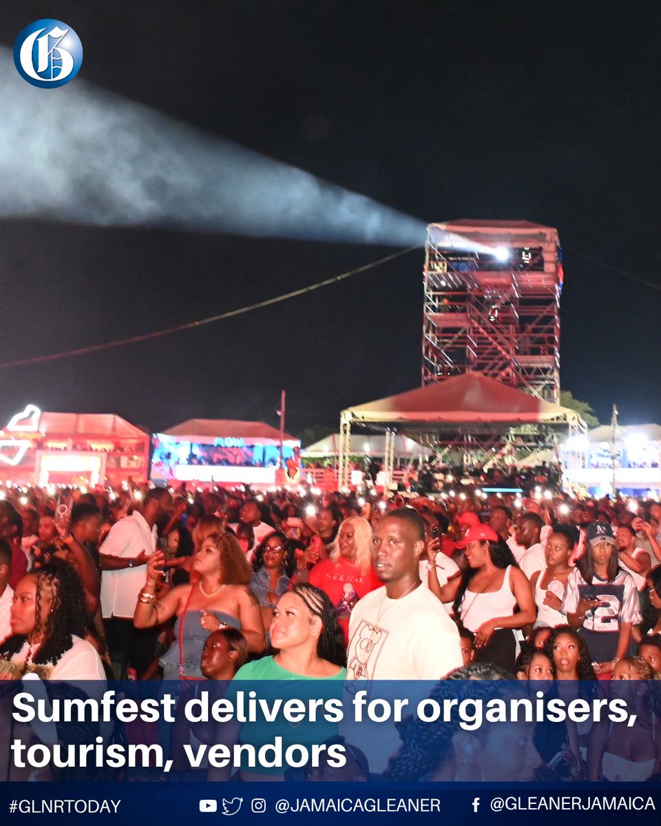 JamaicaGleaner's tweet image. While the organisers of Reggae Sumfest 2025 are yet to do their official post-mortem on the festival, Junior Tourism Minister Senator Delano Seiveright has declared it a resounding success.
Read more: jamaica-gleaner.com/article/lead-s… #GLNRToday
