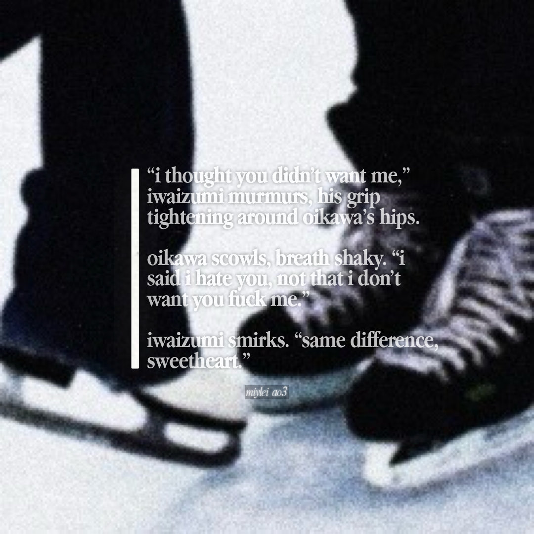 calihajime's tweet image. spinout ⋆.ೃ࿔*:・
— oikawa learns there’s one thing he hates more than figure skating, except figure skating has never left bruises that had nothing to do with falling on the ice
⛸️ ao3.org/works/67305319