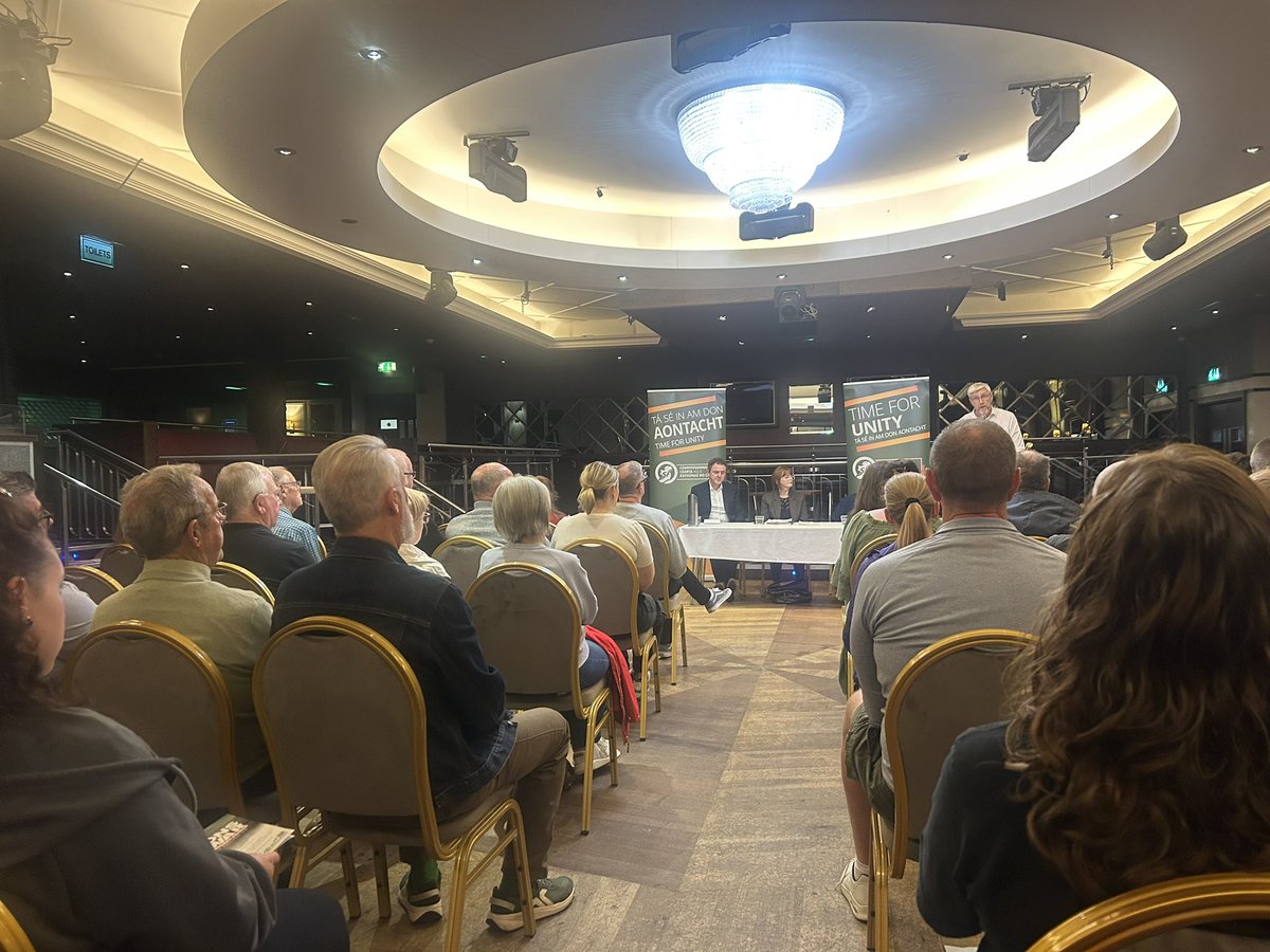 CatSeeley's tweet image. A packed room in the Ashburn tonight as @JohnODowdSF opens a panel discussion involving @CArchibald_SF & Prof @cjhumanrights on Irish unity.
Irish unity is within our grasp. I firmly believe it will be achieved within the next decade.
It is therefore vital that we hear from…