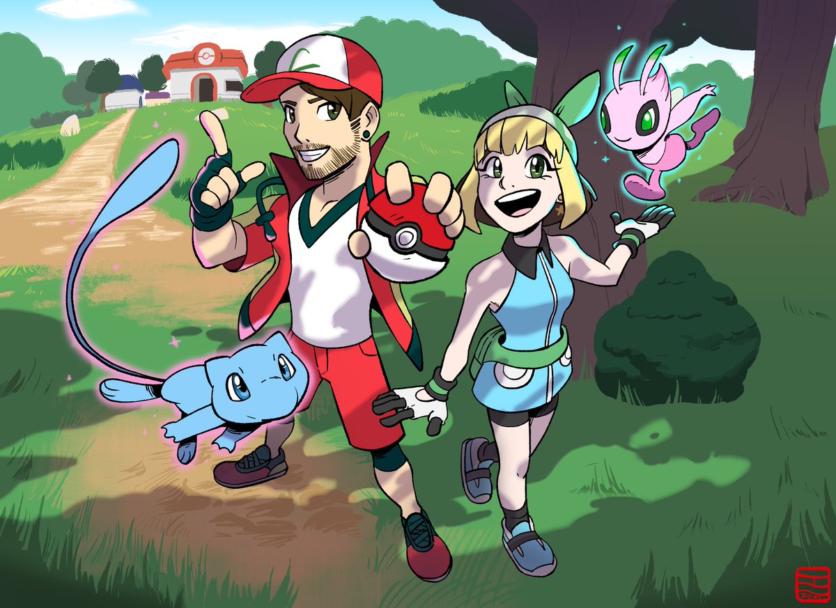 ValiantKai's tweet image. I did this Pokemon Commission as a birthday present a while back. Would love to do some more like these.