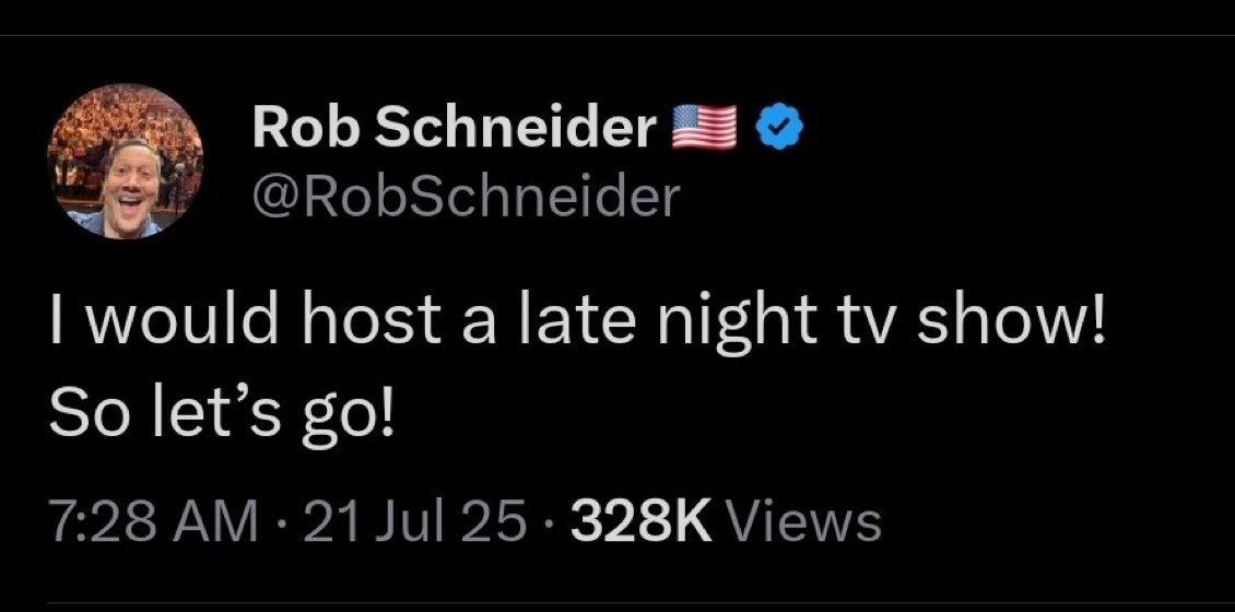 shesbonky's tweet image. rob schneider showcasing what rock-bottom pick-me desperation looks like