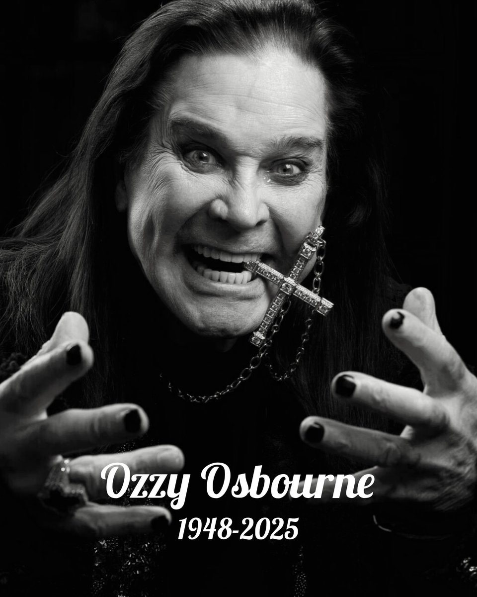 PopHubOfficial's tweet image. Ozzy Osbourne, Black Sabbath frontman, died at the age of 76.
Osbourne's family stated:
“It is with more sadness than mere words can convey that we have to report that our beloved Ozzy Osbourne has passed away this morning. He was with his family and surrounded by love.”