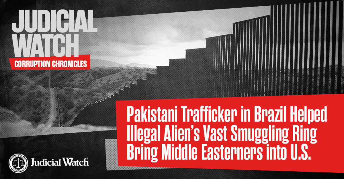 JudicialWatch's tweet image. NEW: In a significant case ignored by the establishment media an illegal immigrant form Honduras has been sentenced to a decade in prison for running a massive years long alien smuggling operation that “facilitated the illegal movement of Middle Easterners into the United…