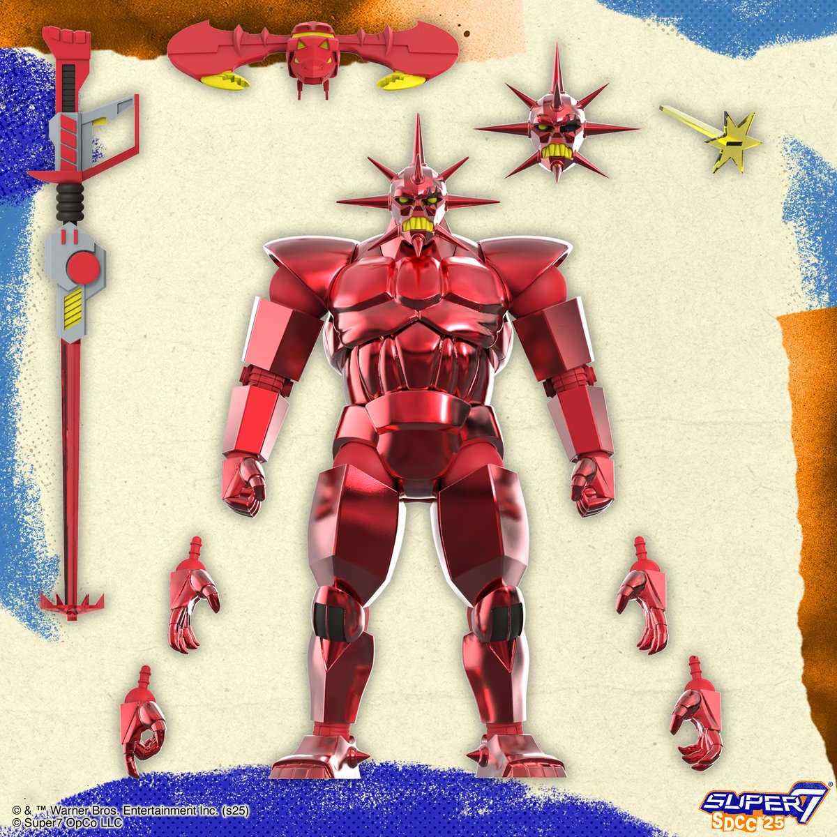 super7store's tweet image. The Moonstar of Limbo shines extra bright at San Diego Comic-Con. Hurry to collect this SilverHawks ULTIMATES! Figure of Mon*Star in red metallic vac metal. Coming Soon! #Super7