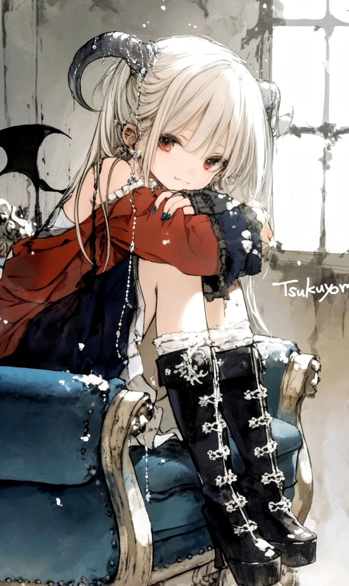tsukuyomi2021's tweet image. 「リビング•イン•でびる❤」
#nijijourney #midjourney #AIイラスト #AIart #AIアート