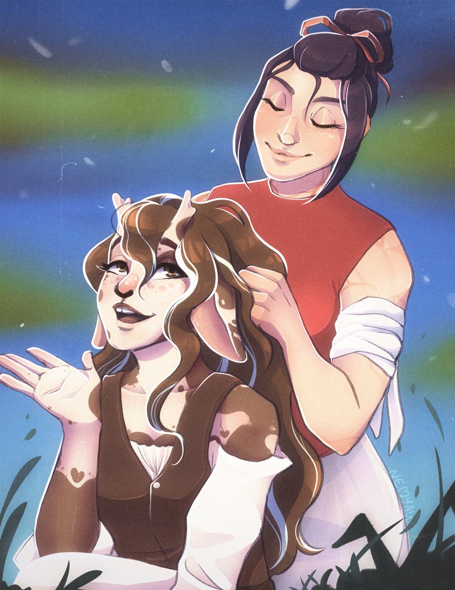 nemyaw's tweet photo. "You're the closest to heaven, that I'll ever be."
yumi could sit for hours listening to zaphiel talking about her realm. maybe one day she'll get to see where the little faun comes from... #dnd #faunoc #wlw https://t.co/QOGX5YfNro