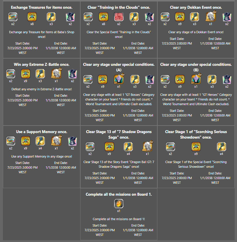 proton10mg's tweet image. Upcoming Panel Missions 
glben.dokkaninfo.com/missions/30051
glben.dokkaninfo.com/missions/30052

The ??? missions should be:
-Defeat Boss from &quot;Perfect Cooperation! Team Battle&quot; Stage 5
-Defeat Boss from &quot;When Wishes Backfire! Birth of the Shadow Dragons&quot; Stage 9
-Clear Challenge event id 1727 Stage 1