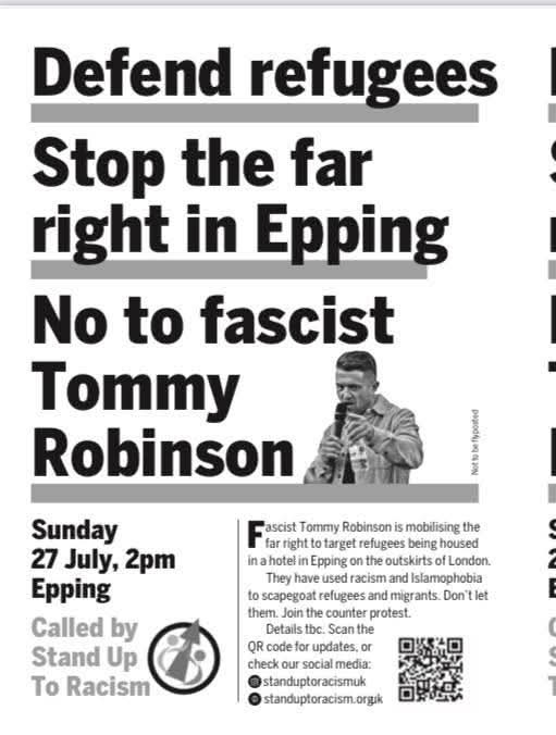 uaf's tweet image. Want to resist the far right in Epping?
Follow @AntiRacismDay @uaf for updates/news/analysis.
@Searchlight_mag too is invaluable right now.