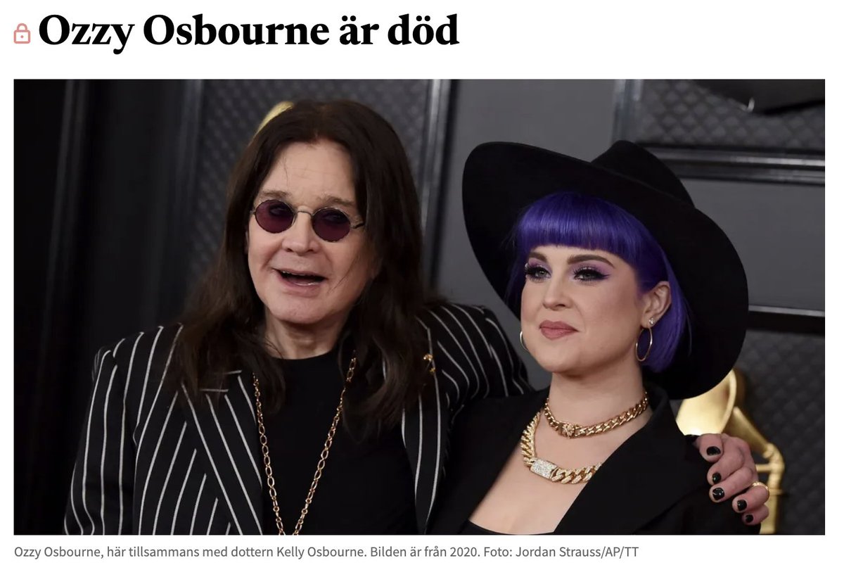 Bulletin_Nu's tweet image. Hårdrockslegenden Ozzy Osbourne är död – blev 76 år gammal bulletin.nu/ozzy-osbourne-…