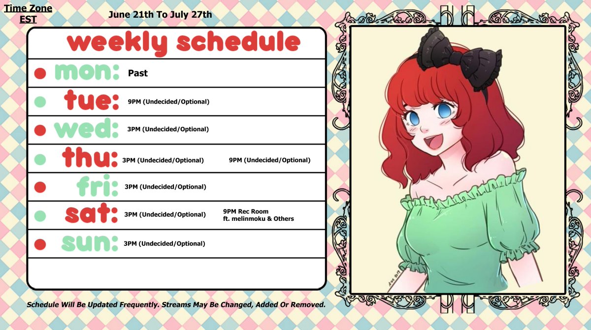 MagicalMysticVT's tweet image. Schedule Update
stream 🔗 in bio/pinned