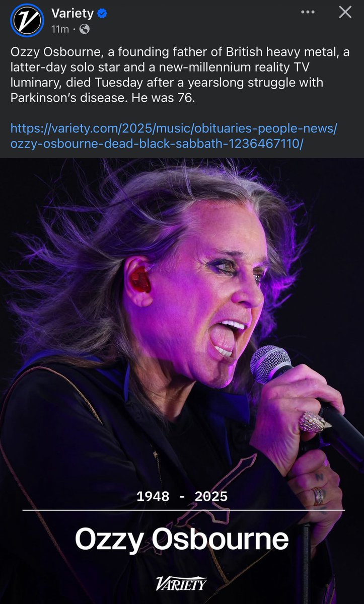 RIP to the Prince of Darkness