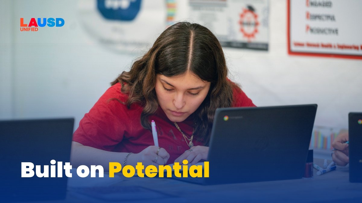 LAUSDSup's tweet image. We will move forward – with clarity, with courage, and with an unshakable belief in what’s possible. We will continue to build schools and a better future. One where opportunity isn’t determined by zip code, language, or income but by potential.
#InspiringGreatness