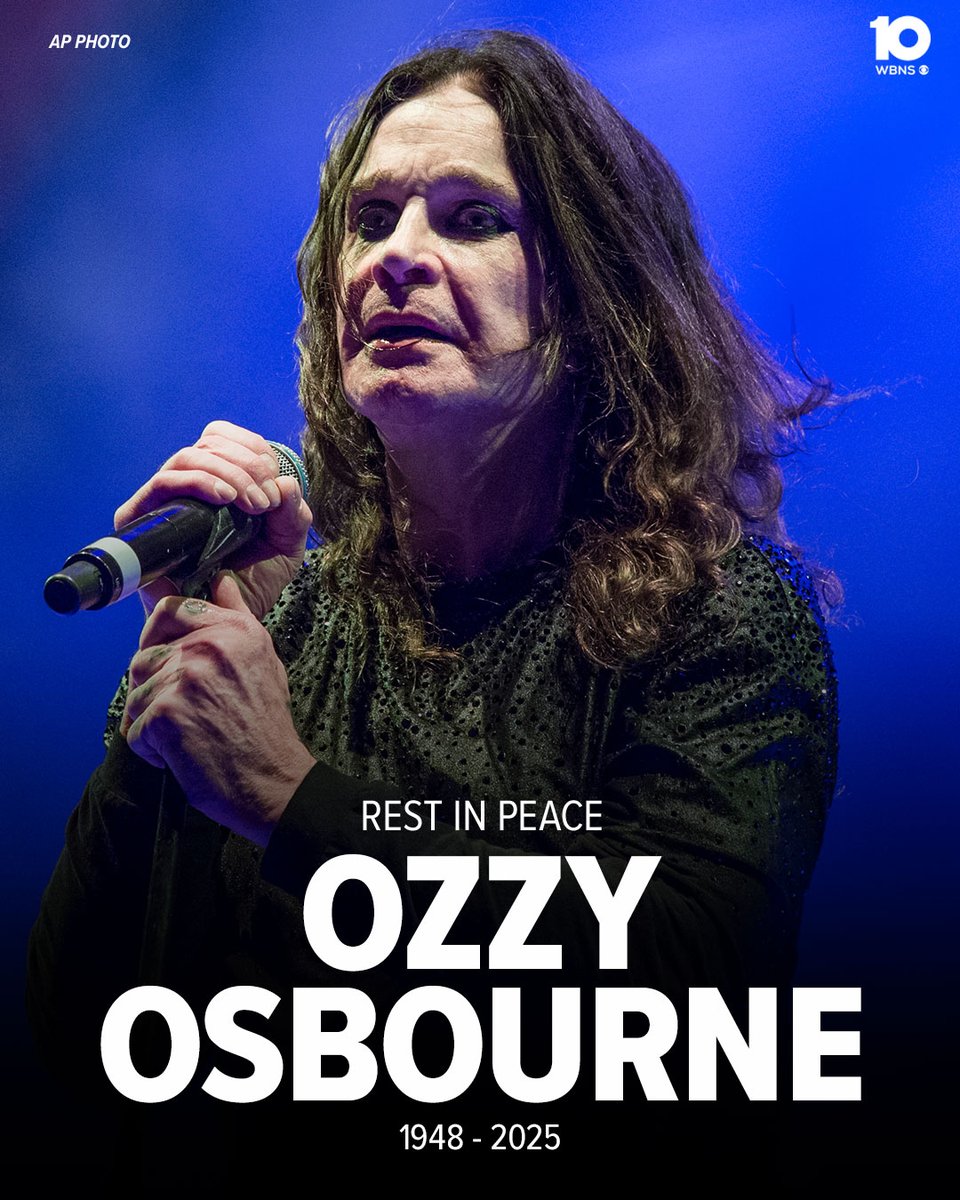 10TV's tweet image. Ozzy Osbourne's death comes just weeks after his farewell show in Birmingham, England. The legendary heavy metal was 76. 10tv.com/article/news/n…
