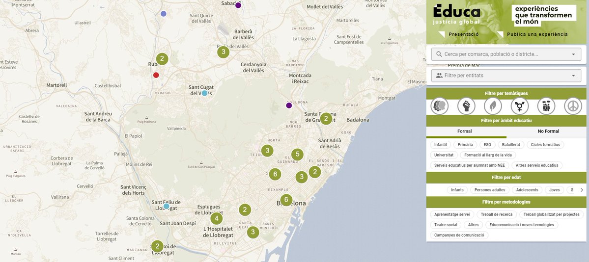📢 Coneixes experiències d'educació transformadora? Afegeix-les al Mapa d'experiències que transformen el món! #EducaJustíciaGlobal

🗺️ I si busques inspiració aquesta eina també és per a tu: ja hi ha prop de 100 experiències mapejades

🔎 educajusticiaglobal.cat