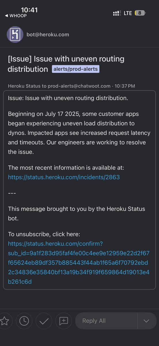 pranavrajs's tweet image. Thank you for being useless @heroku. Acknowledging an issue after 4 days. We moved out.