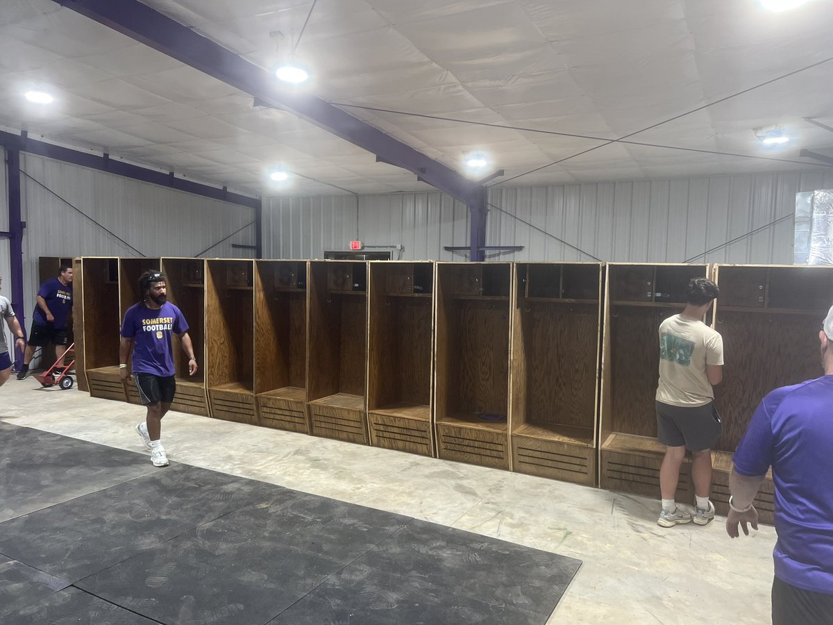 We’ve been extra busy the last week as we began officially moving out of the current field house and into our new, temporary locker room and weight room. All the gym mats, racks and lockers are out, and we plan to be completely moved out by the end of the week as construction on