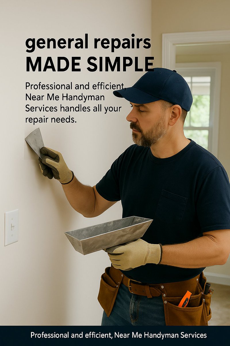 🏡 General Repairs? We've Got You Covered!
From cracked walls to squeaky doors – Near Me Handyman Services delivers fast, reliable, and professional repair solutions.
🛠️ Quality work. Honest pricing. Trusted by your neighbors.

📞 Call or Text Now: +1 331-240-9003

#repair