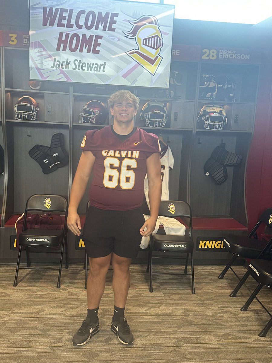 After a great visit and conversation with <a href="/CoachTrentFigg/">Trent Figg</a> I’m blessed to receive an offer to Calvin University! <a href="/CoachGarde/">Coach Austin Garde</a> <a href="/CoachBenDixon/">Ben Dixon</a> <a href="/CoachLBell/">Lamar Bell</a> <a href="/ForrKaleb/">Coach Kaleb Forr</a> <a href="/GrandBlancFB/">Grand Blanc Football</a>