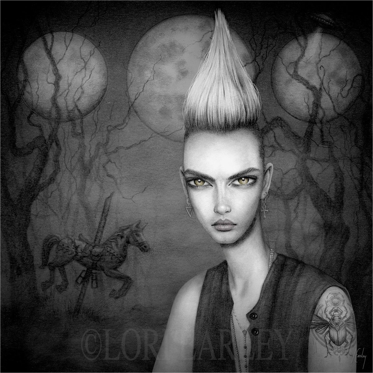 “ILIA- NO CONTENT”, Original (limited edition print) available for sale at: loriearley.com/store Only one will be available for sale 🖤