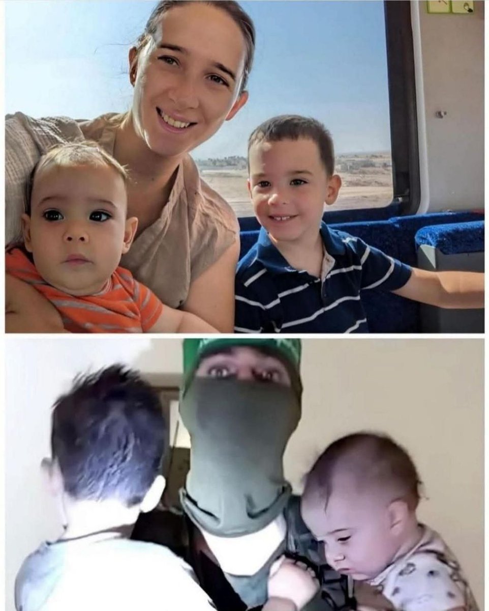 Toni_Airaksinen's tweet image. You’re probably familiar with the horrifying footage from October 7th, showing two small children in the hands of Hamas Nukhba terrorists.
But what you may not know is the heroic story of their mother.
Let’s start from the end: moments after that footage, the children were…