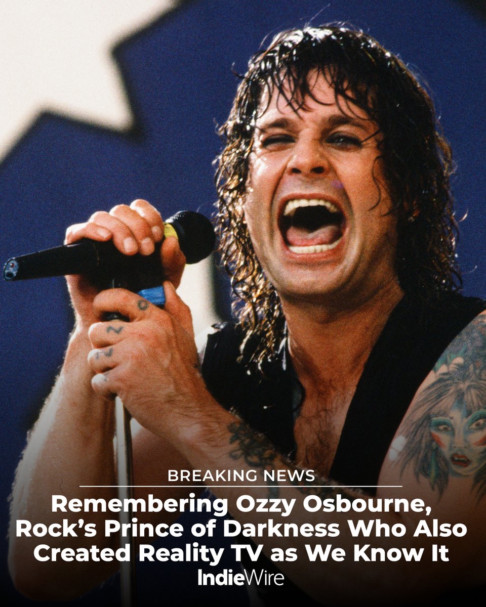 IndieWire's tweet image. Ozzy Ozbourne is dead at the age of 76.
The English rocker died July 22 after a long battle with Parkinson’s. He had just performed his final concert, a farewell appearance, one week earlier. indiewire.com/news/obituary/…