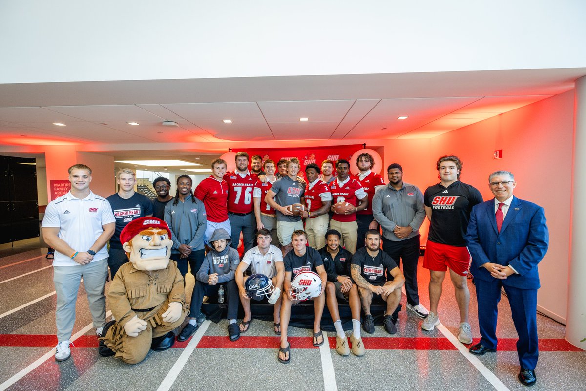 SHUBigRed's tweet image. A historic day at SHU β€οΈπ©Ά
#WeAreSHU @SHU__Football @CAAFootball @sacredheartuniv