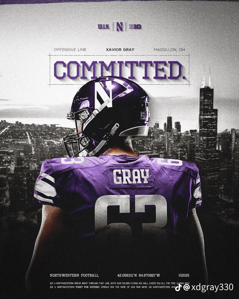 clay_fink's tweet image. Lots of talk about Northwestern OT Caleb Tiernan for the 2026 Draft, but how about his new teammate at OT, Xavior Gray @XDGray330
Listed at 6’9/340, Gray weighed 485 pounds in HS. Started his career at Akron, allowing 14 sacks and 67 pressures in 20 games while playing for…