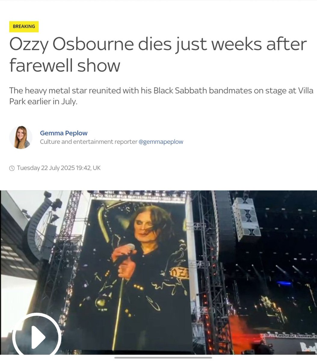 HazelLyon16's tweet image. R.I.P Ozzy