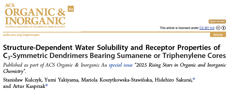 Artur Kasprzak (@kasprzak_wut) on Twitter photo Joint work with <a href="/Sakurailab_OU/">櫻井研究室/Sakurai lab.</a> on water-soluble sumanene-based receptors of group 13 cations has just been published in ACS Org. Inorg. Au by <a href="/AmerChemSociety/">American Chemical Society</a>! 🎉 This is the outcome of Stasiek’s 1-year stay at the <a href="/UOsaka_en/">The University of Osaka</a>.👨🎓
pubs.acs.org/doi/10.1021/ac…
<a href="/NCN_PL/">Narodowe Centrum Nauki</a> <a href="/wch_pw/">Wydział Chemiczny PW</a> <a href="/PW_edu/">Politechnika Warszawska</a> Joint work with <a href="/Sakurailab_OU/">櫻井研究室/Sakurai lab.</a> on water-soluble sumanene-based receptors of group 13 cations has just been published in ACS Org. Inorg. Au by <a href="/AmerChemSociety/">American Chemical Society</a>! 🎉 This is the outcome of Stasiek’s 1-year stay at the <a href="/UOsaka_en/">The University of Osaka</a>.👨🎓
pubs.acs.org/doi/10.1021/ac…
<a href="/NCN_PL/">Narodowe Centrum Nauki</a> <a href="/wch_pw/">Wydział Chemiczny PW</a> <a href="/PW_edu/">Politechnika Warszawska</a>