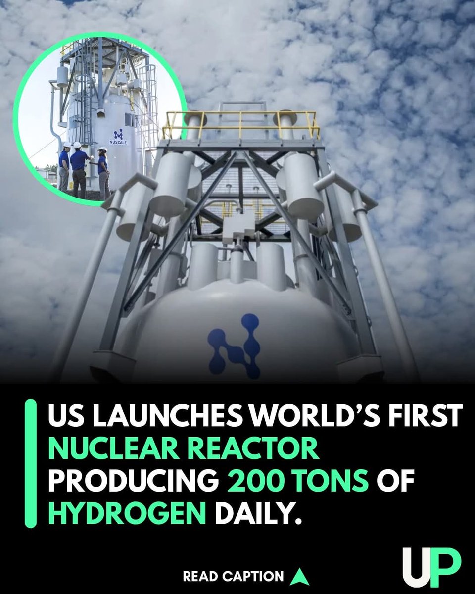 DI313_'s tweet image. 🚨🇺🇸 In a bold leap toward clean energy, the U.S. has unveiled a nuclear simulator that can produce 200 tons of hydrogen per day—without burning a single fossil fuel. Using high-temperature fission, it shows how nuclear power could generate electricity, clean water, and…