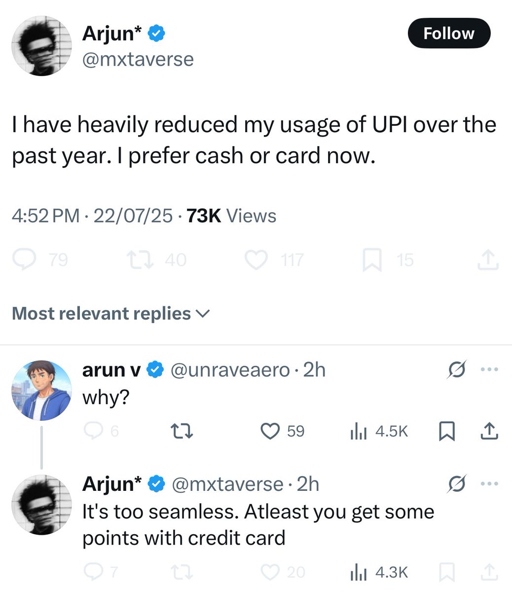 GabbbarSingh's tweet image. Coordinated attack against UPI. Look at the random reasons. As if credit card points were introduced after UPI. 🙃