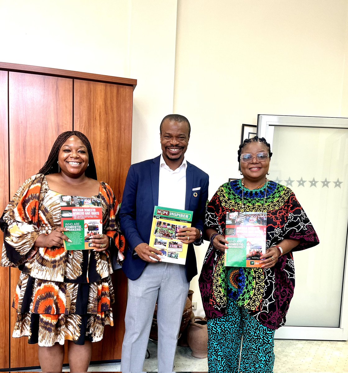 CEEHOPE-ChildsRights (@ceehopenigeria) on Twitter photo Recently, our Founder <a href="/bettyabah/">Betty Abah #EndBadGovernanceInNigeria</a> paid a courtesy visit to Mr Amara Nwanpa <a href="/Nwankpa_A/">Amara Nwankpa</a>, Ag DG of Shehu Musa Yar’Adua Foundation, <a href="/SMYFoundation/">Yar'Adua Foundation</a> at d Centre in Abuja to discuss our campaign to promote the rights & welfare of domestic workers including the need for Unionisation.
1/2 Recently, our Founder <a href="/bettyabah/">Betty Abah #EndBadGovernanceInNigeria</a> paid a courtesy visit to Mr Amara Nwanpa <a href="/Nwankpa_A/">Amara Nwankpa</a>, Ag DG of Shehu Musa Yar’Adua Foundation, <a href="/SMYFoundation/">Yar'Adua Foundation</a> at d Centre in Abuja to discuss our campaign to promote the rights & welfare of domestic workers including the need for Unionisation.
1/2