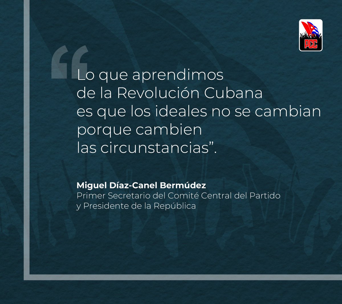 En #Cuba #LaLuchaNoHaCesado y nos guian los mismos principios de quienes conquistaron la libertad al precio de sangre, coraje y determinación.