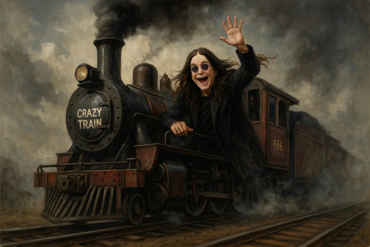 ffnerd's tweet image. Good night sweet Prince of Darkness
Enjoy one last train ride
#OzzyOsbourne