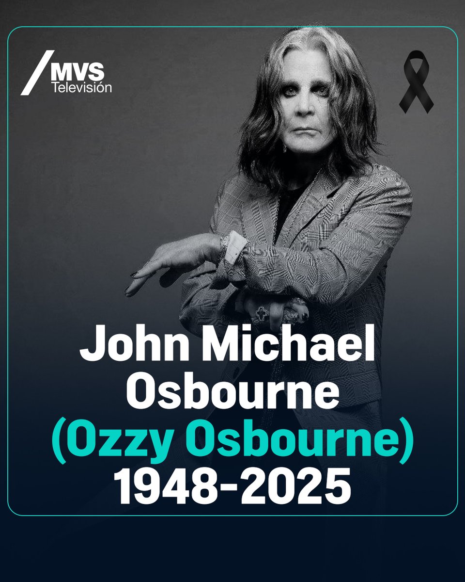 Hoy el rock pierde una leyenda.🕯️
#OzzyOsbourne, el eterno líder de #BLACKSABBATH, ha fallecido a los 76 años este 22 de julio de 2025.

Su último concierto fue un adiós sin saberlo.
Su legado... eterno. 🎤⚡

Gracias por marcar generaciones con tu voz y oscuridad brillante.
