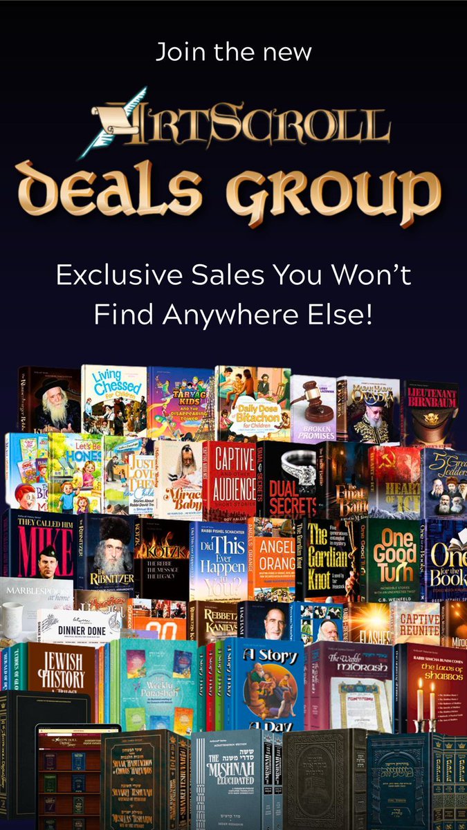 New! Join the ArtScroll Deals group for exclusive sales you won’t find anywhere else!

chat.whatsapp.com/HUkFT4BaoPp6fr…