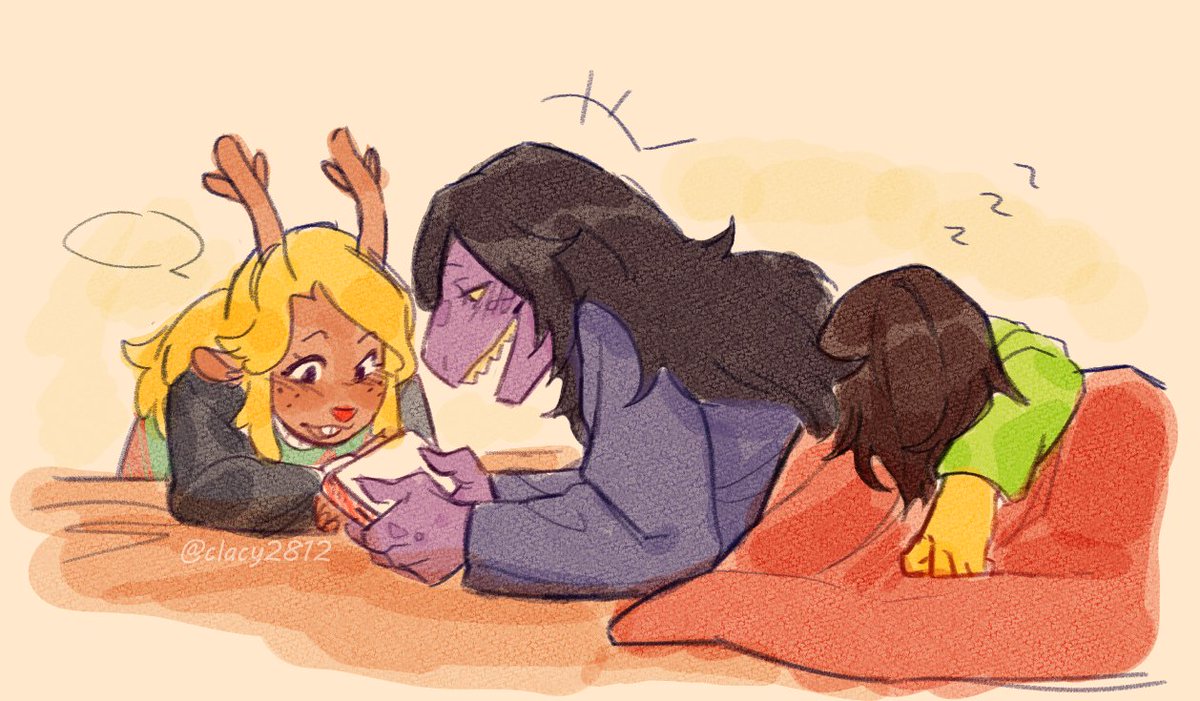ClacyYe's tweet image. A lil doodle of em
#deltarune #krusielle
