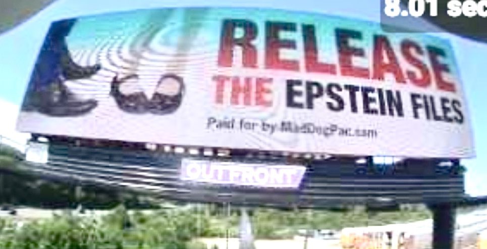TrueFactsStated's tweet image. Release the Epstein Files! Four billboards up. Chip in. maddogpac.com/products/quick…