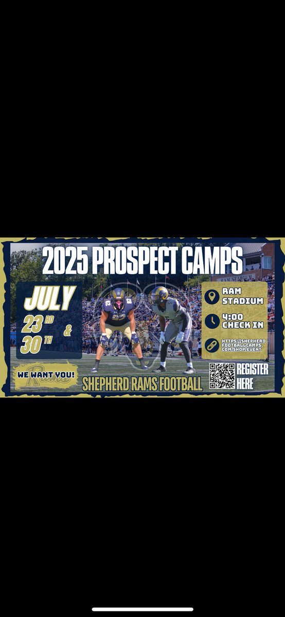 D1JAV's tweet image. I will be @SURamsFootball camp tomorrow! Can’t wait to compete! @CoachMcCook @Coach_Ambrose @CoachJKellar @Tj_Peer @CoachLukeWright @Coach_Hare @CoachClipper @CoachRiggNW @CoachCal15 @CoachNeub @BCollierPPI @PPIRecruits