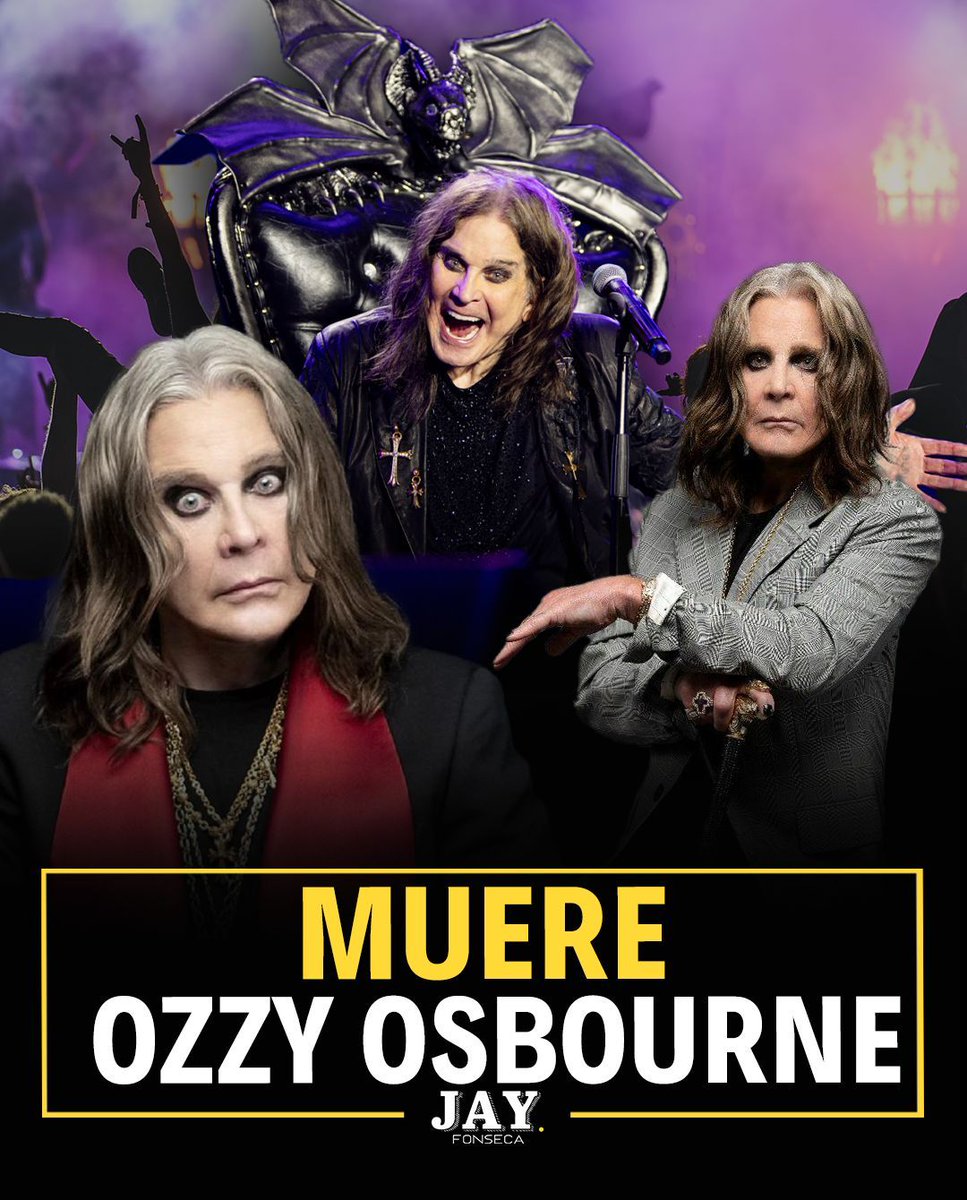 jayfonsecapr's tweet image. 🎤 Ozzy Osbourne, el icónico cantante de heavy metal y líder de Black Sabbath, murió a los 76 años, rodeado de su familia, según anunció su familia en un comunicado.
🎸 Su fallecimiento ocurrió semanas después de reunirse con sus compañeros originales de Black Sabbath para un…