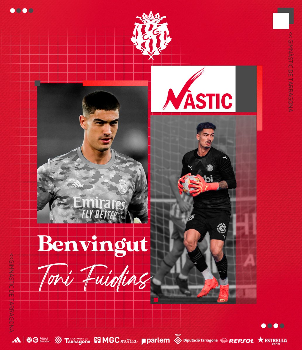 🔴⚪ Toni Fuidias, nova incorporació a la porteria del Nàstic‼️

✍️ Cedit pel Girona FC fins a 30 de juny

👋 Benvingut, Toni!
ℹ️ lc.cx/Xa-hpN