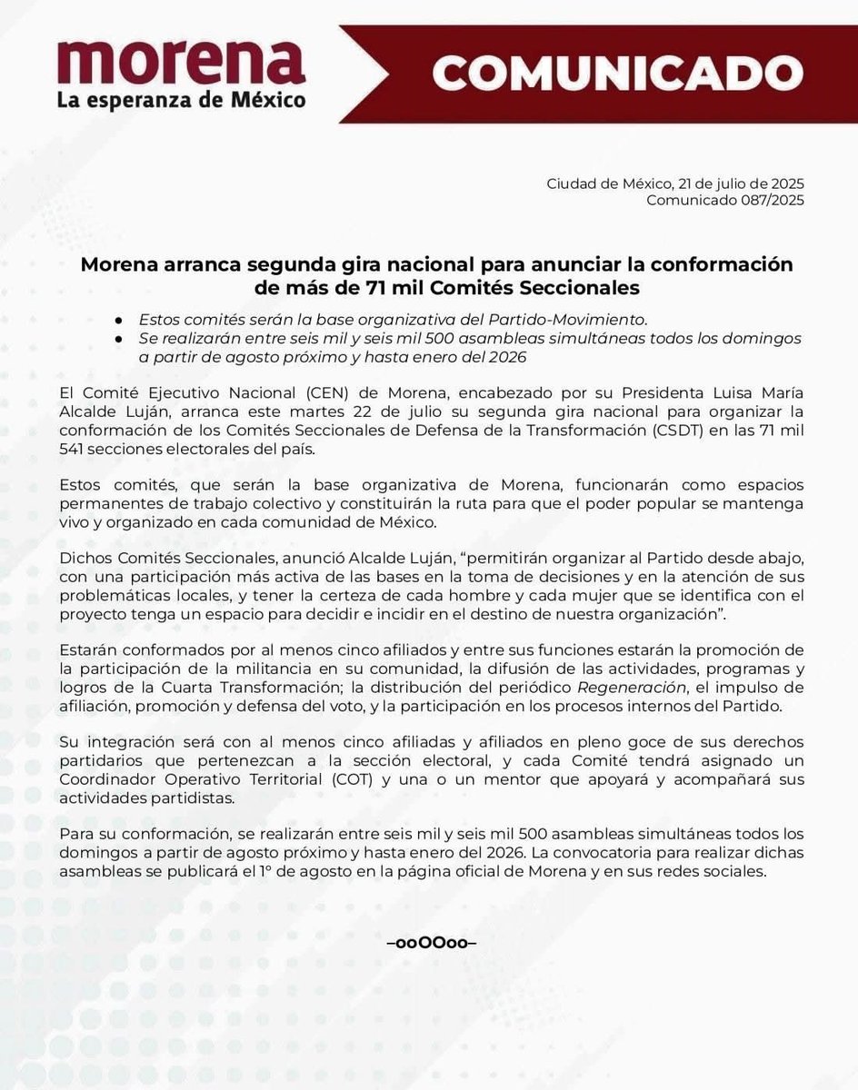 diazpol's tweet image. Se impulsa en todo el país el proceso organizativo de Comités Seccionales. Más de 51 mil en todo México. Más de 5 mil en la Ciudad de México. Listos para la gran tarea.