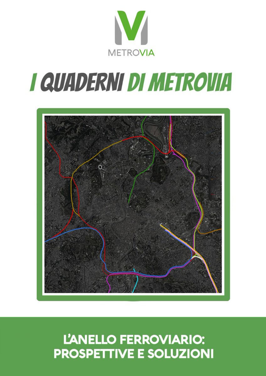 Il nuovo #Quaderno di #Metrovia: #AnelloFerroviario! 
Proposte per una chiusura efficace rilanciando il progetto di RFI. Anche per il #trasporto urbano: le #metropolitane di superficie.
Leggi il PDF ➡️ metroviaroma.it/wp-content/upl…
<a href="/gualtierieurope/">Roberto Gualtieri</a> <a href="/eugenio_patane/">Eugenio Patanè</a> <a href="/GiovanniZannola/">Giovanni Zannola</a>